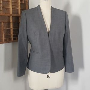 J crew big stretch wool collarless blazer